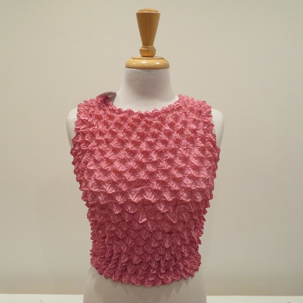 F.C Popcorn Bubble Crinkle Tank Top Women’s One Size Stretch Sleeveless 90s